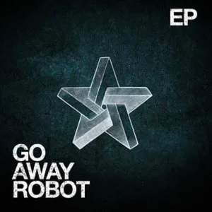 Go Away Robot EP cover: an impossible five-pointed star on a dark teal background